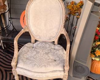 Louis Xv style upholstered armchair