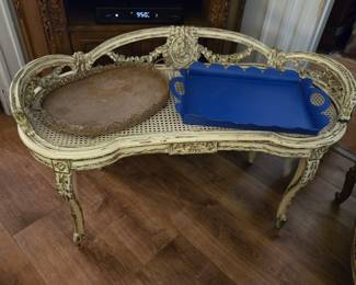 Boudoir ornate  vanity bench 