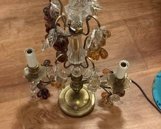 Lamps chandeliers and candle sticks 