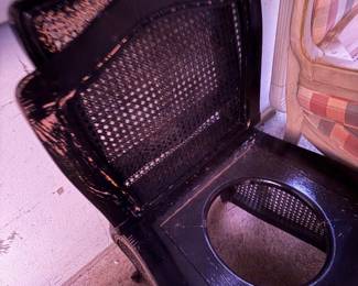 Black cane chair