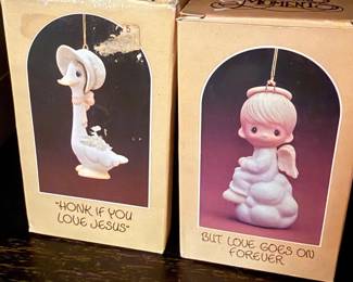 “Honk If You Love Jesus” Goose Ornament “But Love Goes On Forever” Angel Ornament
