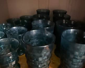 Smoky Blue Glassware Collection