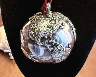Hand and Hammer Precious Planet Sterling globe