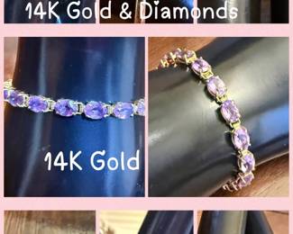 Diamond and ruby 14k gold ring