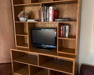 Solid bookcase/entertainment center