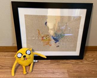 Adventure Time Art Print with Jake The Dog Plushie
