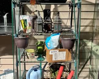 Greenhouse With Gardening Supplies