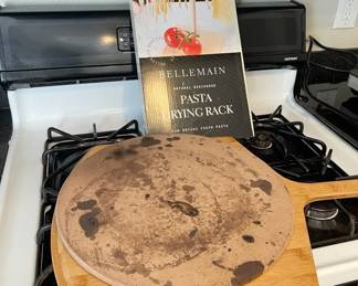 Bellemain Pasta Drying Rack Pizza Stone  Wooden Pizza Peel