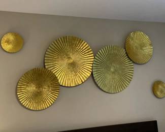 Gold Tone Wall Hanging Disks