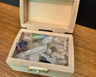 Crystals  Stones In Decorative Box