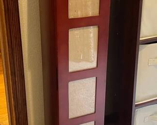 Wooden Cabinet For CDs With Four Slots For Photos