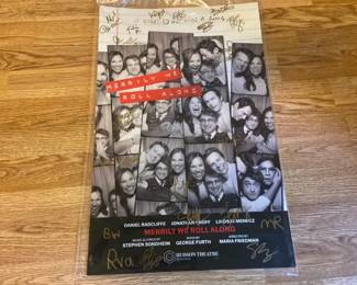 Merrily We Roll Along Signed Poster including Daniel Radcliffe and Jonathan Groff