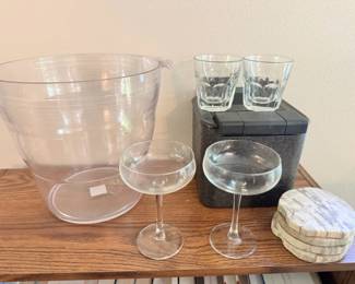 Ice Sphere Mold With Champagne Bucket And Stemware