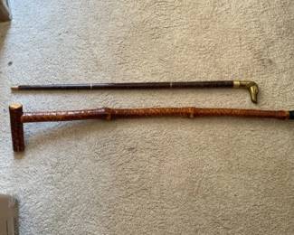 Brass Headed and Wood Canes