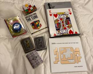 Extra Large and Artists Playing Cards Puzzles Yoyo and Rubiks Cubes
