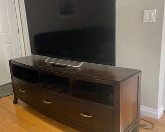 Sony Bravia 60 Flat Screen TV Including Dark Wood Media Console