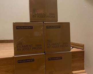 Five Boxes Of Prusament Filament By Josef Prusa For 3D Printer