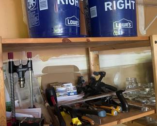 Lot Of Hand Tools  Hardware With Two Empty 5 Gallon Buckets