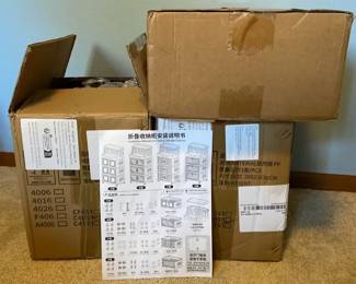 Folding Storage Cabinet New In Boxes
