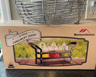 Condiment Caddy  Hanging Wire Baskets