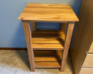 Wood Three Tier Side Table
