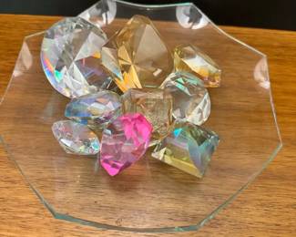 Judith Ripka Crystal Bowl With Handcut Crystal Gemstones