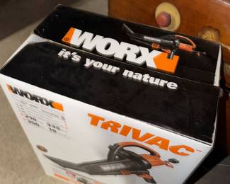 Worx trivac electric leaf blower in box