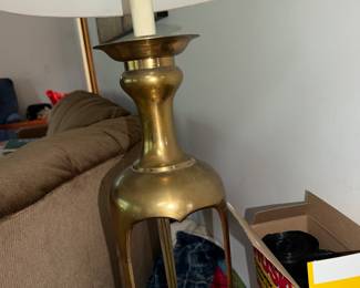 mid-century brass table lamp