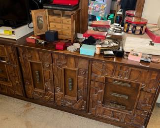 brutalistic MidMod style bureau credenza (Lane ?)