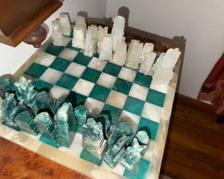 hand carved Mexican onyx and marble Chess Set