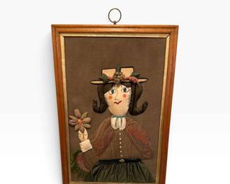 Vintage The Dodsworth Collection Handcrafted 3D Fabric Wall Hanging