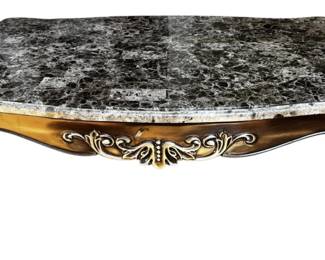ACME Furniture Ornate Victorian Style Coffee Table with Marble or Stone Top