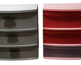Sterilite 3 Drawer Plastic Storage Units