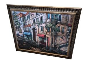 Framed European Street Scene