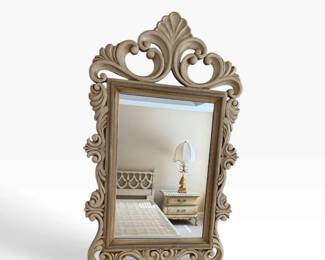 Ornate Carved Wooden Wall Mirror