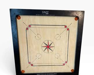 Synco Cartom Board with Surco Vinit Wooden Carrom Coins