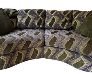 LaZBoy American Home Collection Curved Upholstered Sofa