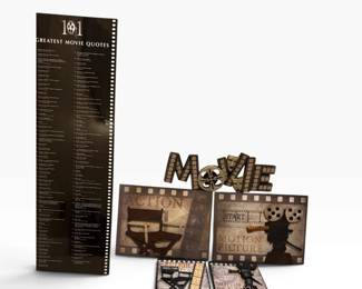 Movie Themed Wall Art Decor 6 Piece Lot