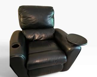 Home Theater Black Leather Recliner