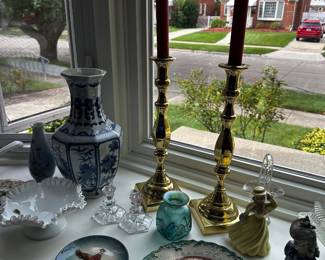 17 inch Baldwin candlestick pair