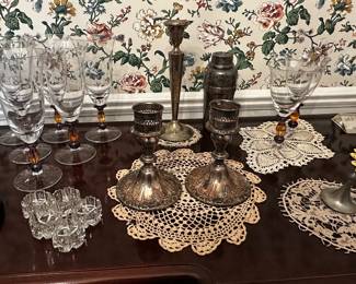Sterling candlestick holders