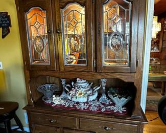 Vintage hutch, plus decor
