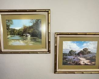 PAIR OF FRAMED PRINTS BY L.W. DYKE - TEXAS ARTIST!