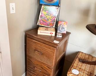 OAK 3-DRAWER FILE CABINET