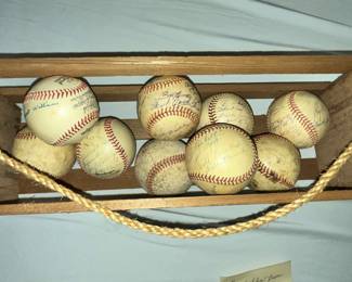 SEVERAL AUTOGRAPHED VICTORIA ROSEBUDS BASEBALLS