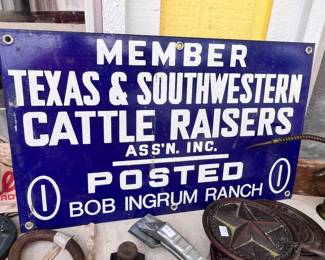 VINTAGE PORCELAIN ON IRON SIGN