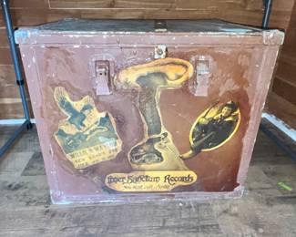 UNIQUE "INNER SACTUM RECORDS" DECORATED TRUNK