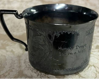 Lot 80: Vintage Silverplate Humpty Dumpty Baby Cup
