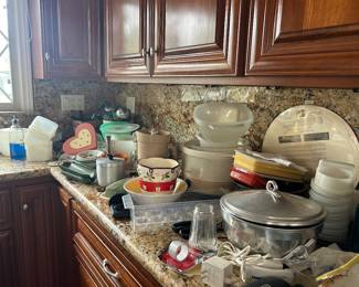The kitchen before and after Heritage staging. 