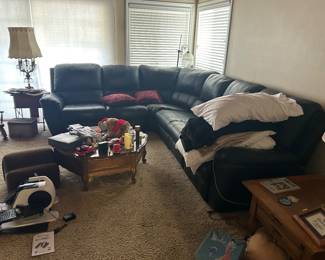 The family room before and after Heritage staging. 